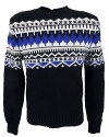 Polo Ralph Lauren Mens Fair Isle Cashmere Angora Crew-Neck Sweater