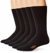 Dockers Men's Big Tall 5 Pack Big and Tall Cushion Comfort Sport Crew Socks, Black,13-15 Shoe Size