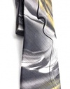 Jerry Garcia Mens Silk Designer Fashion Tie Watercolor Silver Black Yellow