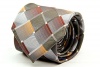 John Ashford Men's Beige Geo Pack Neck Tie in Grey / Multi