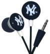 iHip MLF10169NYY MLB New York Yankees Printed Ear Buds, Blue/White