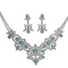 November's Chopin Cluster Style Flowers Statement Pendant Choker Necklace