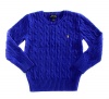 Polo Ralph Lauren Childrenswear Boys Royal Blue Cable Knit Sweater - 6