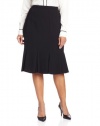 Kasper Women's Plus-Size Crepe Paneled Suit Skirt