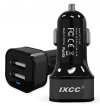iXCC® Dual USB 4.8 Amp (24 Watt) SMART Universal High Capacity [High Power] [Small Size] FAST Car charger with Exclusive ChargeWise (tm) Technology, for Apple iPhone 6s/ 6s plus/ 6/ 6 plus/ 5s/ 5c/ 5; iPad Air 2/ iPad Air; iPad mini 3/ iPad mini 2/ iPad 