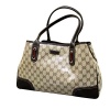 Gucci Women's Beige Crystal Canvas Medium Handbag Tote Bag