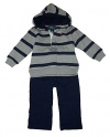 Ralph Lauren Polo Baby Boys Striped Hoodie Jacket & Pants Set (9 Months)