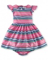 Ralph Lauren Polo Baby Girls Striped Cutout Dress Set (12 Months)