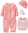 Carter's Baby Girls' 4 Piece Layette Set (Baby) - White - Pink - 6 Months