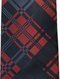 Alfani Mens Patti Power Necktie 2 Skinny Tie (Red Black)