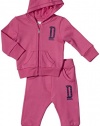 Diesel Baby-Girls Newborn Sudyb 2 Piece Zip Hoodie and Sweatpant Set, Pink Carnation, 6 Months