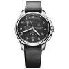 Victorinox Swiss Army Black Dial SS Leather Chrono quartz Men's Watch 241552