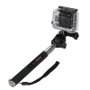 Floureon Selfie Stick Extendable Telescopic Handheld Pole Arm Monopod Black with Tripod Adapter for Gopro HD Hero 4/3/2/1 Digital Camera
