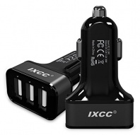 iXCC® 3 Port USB 7.2 Amp (36 Watt) SMART Universal High Capacity [High Power] [Small Size] FAST Car charger with Exclusive ChargeWise (tm) Technology, for Apple iPhone 6s/ 6s plus/ 6/ 6 plus/ 5s/ 5c/ 5/ 4s/ 4; iPad Air 2/ iPad Air; iPad mini 3/ iPad mini