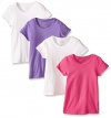 Fruit of the Loom Girl's  Toddler Tee , Assorted, 2T/3T(Pack of 4)