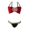 YFFaye Women's Crochet Top Neoprene Bottom Bikini Swimwear
