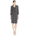 Le Suit Women's Two-Piece Three-Button Printed Jacket and Skirt Set