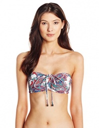 Shoshanna Women's Capri Paisley Cinched Bandeau Bikini Top