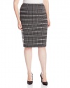 Kasper Women's Plus-Size Printed Jacquard Skirt