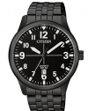 Citizen Men's Quartz Stainless Steel Automatic Watch, Color:Black (Model: BI1055-52E)