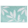 InterDesign Leaves Rug, 34 by 21-Inch, Mint/White
