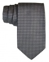 Hugo Boss Men's Black Diamond Patterned 7.5cm Silk Tie