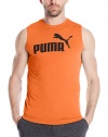 PUMA Men's Essential No 1 Logo Sleeveless Tee, Red Blast, Large