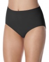 Barelythere Women's Solid  Microfiber Full Brief Panty, Black, 10/11