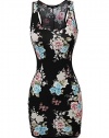 Awesome21 Women's Sleeveless Floral printed Mini Dress