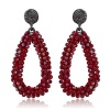 Elakaka Women's French Fashion Jewelry Earrings Crystal Earrings£¨Red£