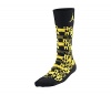 Jordan Air Sneaker Crew Socks Men's Black/Vibrant Yellow Large