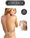Women's Low Back Bra Converter 2 Hook Nude Strap Extender for Backless Dresses