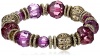 1928 Jewelry Deep Siberian Amethyst Colored Faceted Stretch Bracelet