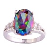 PSEZY Mystic Rainbow Topaz Amethyst rings for Women Vintage Engagement Rings Promise Rings MAE578-B397