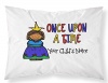 Customizable, Once Upon A Time Pillowcase. Personalized With Your Child's Name - Perfect Gift For Little Girls Of All Ages! Dark Skin Tone