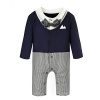 Baby Boy Romper 1pcs Toddler Outfit Clothing Set Tuxedo Jumpsuit & Bowtie Pants