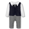 Baby Boy's Jumpsuit Romper 3Pcs Newborn Gentleman Formal Tuxedo Suit Outfit Set