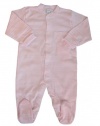 Kissy Kissy Baby Stripes Striped Footie-White With Pink-12-18 Months