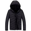 Real Spark(TM) Men Slim Fit Cotton Padded Warm Hooded Zip Up Winter Coats&Jacket