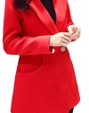 xiaokong Women's Elegant Simple Long Sleeve Coat Jacket Outwear