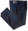 Calvin Klein Jeans Men's Big and Tall Relaxed Straight Fit Jean Osaka Blue