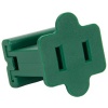 Holiday Lighting Outlet Female Green Slip Plug, Zip Plug, Vampire Plug, Gilbert Plug, Slide Plug (5, SPT-1)