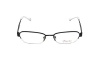 Thalia Rica Womens/Ladies Rxable For Young People Designer Half-rim Eyeglasses/Spectacles (51-17-135, Black / Silver)