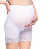 Cnhw Women's Lace Seamless High Stretch Maternity Underwear Support Boyshort Panty