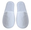 Arus Men's Turkish Terry Cotton Cloth Spa Slippers, One Size Fits Most, White with Black Sole