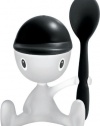 Alessi Cico Egg Cup with Spoon, Black