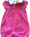 Polo Ralph Lauren Baby Infant Girls Ruffled Collar Dress Bodysuit Coversall6M Pink