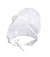 FIT RITE Rain Bonnet with Full Cut Visor & Netting - One Size Fits All (White)