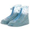 Blue Raindrops XXL Reusable Waterproof Guard Slip-resistant Women Girls Shoe Covers