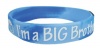 I'm a Big Brother / I'm a Big Sister Silicon Wrist Band Bracelets - Sibling Announcement Gift (Blue - Big Brother)